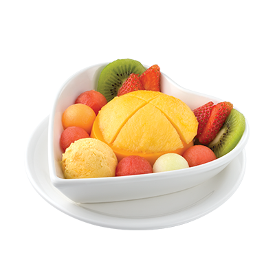 Mango Pudding with Mixed Fruits